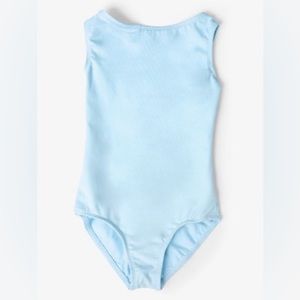 Theatricals Girls  Baby Blue Cotton V-Back Tank Leotard - Size Child Medium